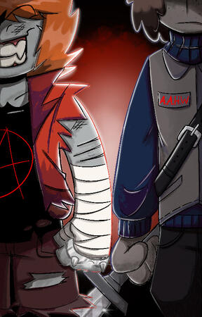 Abeona and Lucus are my fan-made characters of Madness Combat (Krinkels)