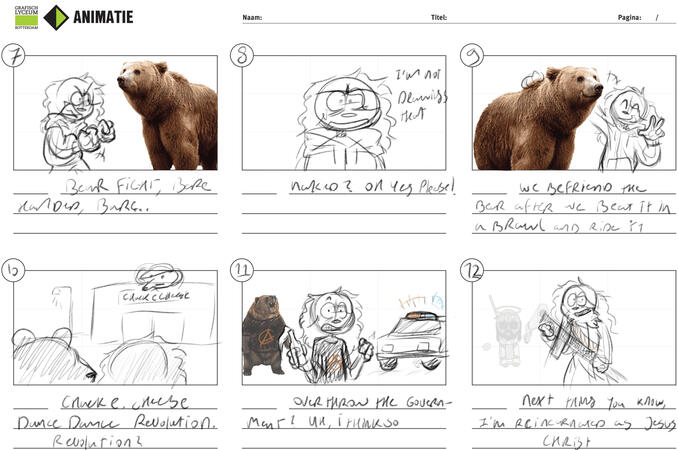 Storyboard of an upcoming animatic Storyboard of an upcoming animatic