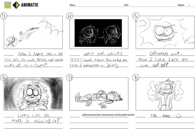 Storyboard of an upcoming animatic Storyboard of an upcoming animatic